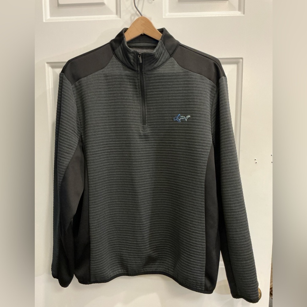 Gray And Black Quarter-Zip Pullover - image 1